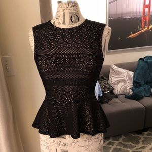 BCBG Black peplum tank